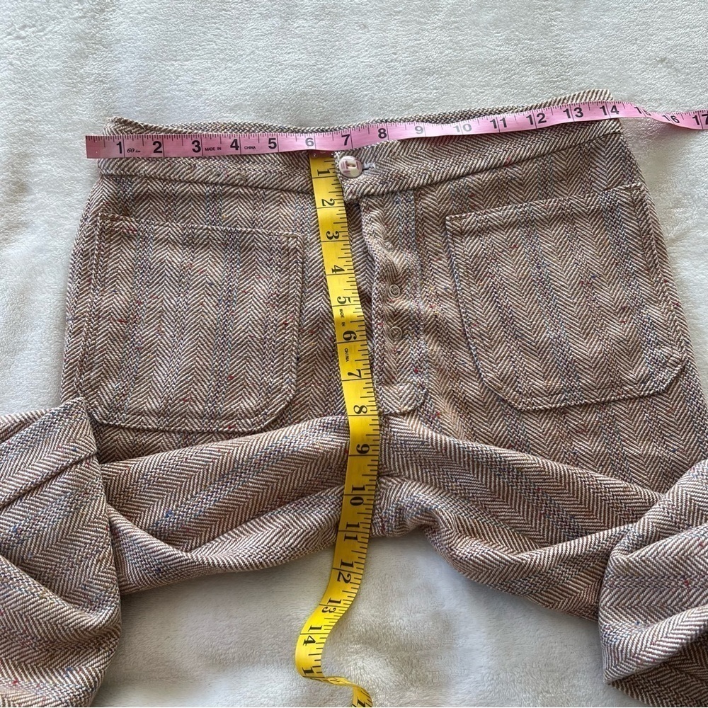 Vintage Y2K Low Rise Tweed Plaid Trousers - Picture 7 of 9